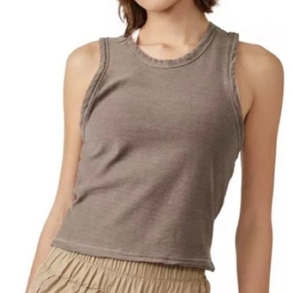 FP Movement by Free People Tops - FP Movement Free People Back to Basics Tank Charcoal Brown Small NWT